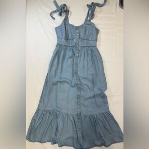 Levi's Maxi A-Line Light Blue Denim Dress
